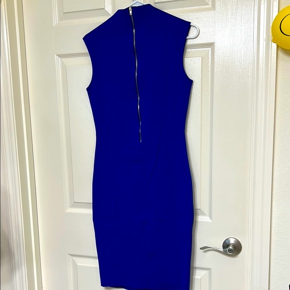 Rolla Coster Royal Blue Bodycon Midi Dress Curvy V-Neck - Picture 7 of 11